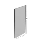 Aluminum Alloy Thin Edge Right Angle Rectangle Black Full Length Mirror 130x80x2cm (Without Bracket)
