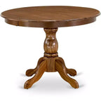 HomeStock Modern Kitchen Table with Table Top Surface and Asian Wood Dining Table Pedestal Legs