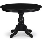 HomeStock Modern Kitchen Table with Table Top Surface and Asian Wood Dining Table Pedestal Legs