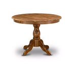 HomeStock Modern Kitchen Table with Table Top Surface and Asian Wood Dining Table Pedestal Legs