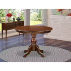 HomeStock Modern Kitchen Table with Table Top Surface and Asian Wood Dining Table Pedestal Legs