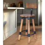 HomeRoots 28 Brown And Natural Iron Bar Chair