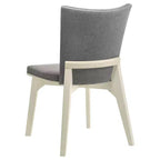 GDFStudio Astrid Upholstered Fabric and Wood Dining Chairs (Set of 2)