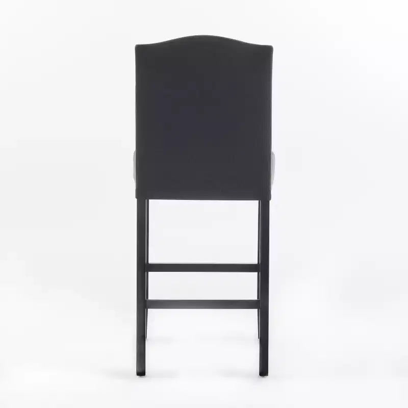 Set of 2 Upholstered Bar Stools Counter Stools Dining Chairs Pub Kitchen Stools with Nailhead Trim, Vintage&Antique, Gray/Brown-ModernLuxe