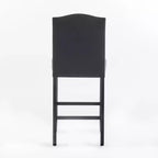 Set of 2 Upholstered Bar Stools Counter Stools Dining Chairs Pub Kitchen Stools with Nailhead Trim, Vintage&Antique, Gray/Brown-ModernLuxe