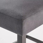 Set of 2 Upholstered Bar Stools Counter Stools Dining Chairs Pub Kitchen Stools with Nailhead Trim, Vintage&Antique, Gray/Brown-ModernLuxe