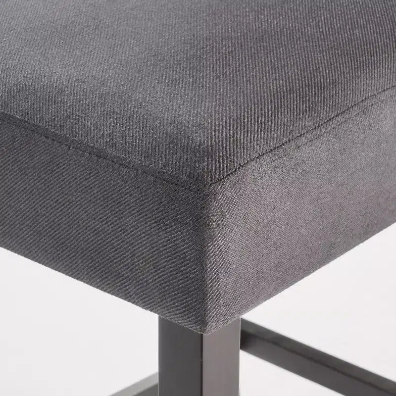 Set of 2 Upholstered Bar Stools Counter Stools Dining Chairs Pub Kitchen Stools with Nailhead Trim, Vintage&Antique, Gray/Brown-ModernLuxe