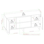 GDFStudio Sophy Modern Wood 63 Sideboard with Adjustable Shelf and Drawer