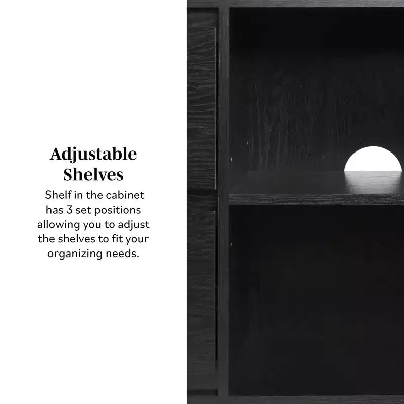 GDFStudio Sophy Modern Wood 63 Sideboard with Adjustable Shelf and Drawer