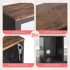Bestier 70 LED TV Stand for TVs up to 75 Entertainment Center for Living Room