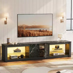 Bestier 70 LED TV Stand for TVs up to 75 Entertainment Center for Living Room