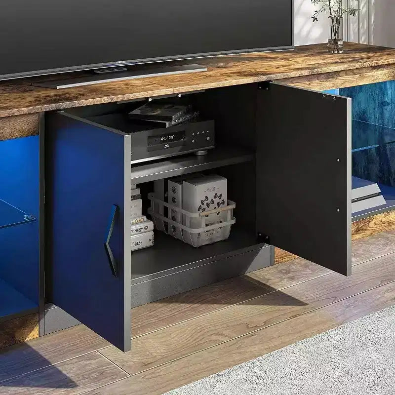 Bestier 70 LED TV Stand for TVs up to 75 Entertainment Center for Living Room