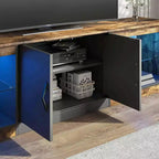 Bestier 70 LED TV Stand for TVs up to 75 Entertainment Center for Living Room