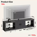 Bestier 70 LED TV Stand for TVs up to 75 Entertainment Center for Living Room