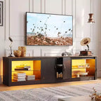 Bestier 70 LED TV Stand for TVs up to 75 Entertainment Center for Living Room