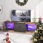 Bestier 70 LED TV Stand for TVs up to 75 Entertainment Center for Living Room