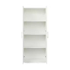 Tall Wardrobe Closet2 Doors, Contemporary Storage Cabinet with Shelves, Freestanding Wardrobe Closet & Cabinet for Bedroom