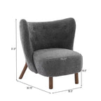 Christopher Knight Home Aurora Accent Chair with Curved Back and Birch Wood Legs