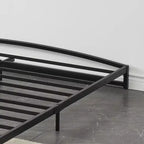 6 Inch Black Full Size Bed Frame No Box Spring Needed, Low Bed Frame Full Size,Heavy Duty Metal Platform Beds with Sturdy Steal Slats
