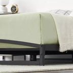 6 Inch Black Full Size Bed Frame No Box Spring Needed, Low Bed Frame Full Size,Heavy Duty Metal Platform Beds with Sturdy Steal Slats