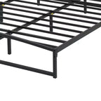 6 Inch Black Full Size Bed Frame No Box Spring Needed, Low Bed Frame Full Size,Heavy Duty Metal Platform Beds with Sturdy Steal Slats