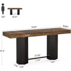 Lantine 70.9 Extra Long Bar Table, Industrial Counter Height Table, Rectangular Bar Height Tables for Kitchen, Dining Room, Pub