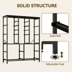 Storage Dresser, Fabric Dresser 15-Drawer Tall Organizer with Wood Top & Metal Structure for Bedroom Living Room Hallway Entryway