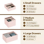 Storage Dresser, Fabric Dresser 15-Drawer Tall Organizer with Wood Top & Metal Structure for Bedroom Living Room Hallway Entryway