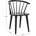 Mandalyn Dining Chair - Set of 2 - DCH8552 - Black - Safavieh