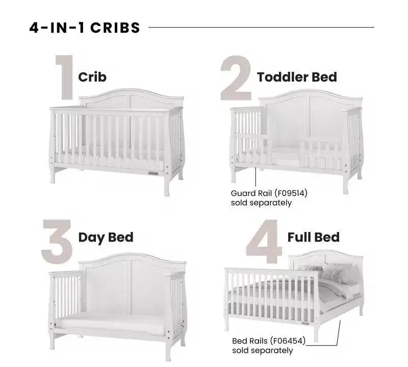 Child Craft Camden Crib and Dresser Nursery Set, 2-Piece, Includes 4-in-1 Convertible Crib and 3 Drawer Dresser
