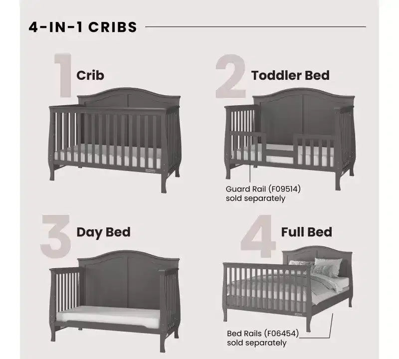 Child Craft Camden Crib and Dresser Nursery Set, 2-Piece, Includes 4-in-1 Convertible Crib and 3 Drawer Dresser