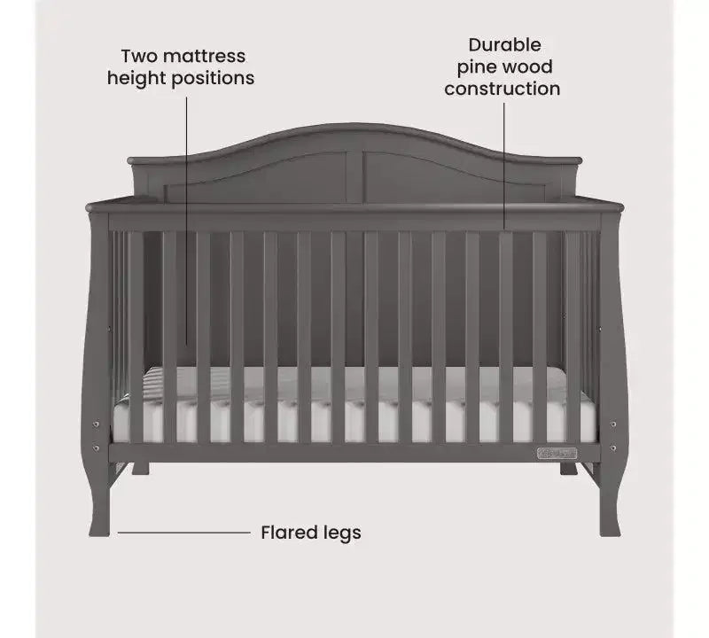Child Craft Camden Crib and Dresser Nursery Set, 2-Piece, Includes 4-in-1 Convertible Crib and 3 Drawer Dresser