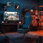 BALHAM TRADE-Gaming Chair with Lumbar Support Fabric Computer Chair Capacity 360 Swivel Adjustable Gamer Chair