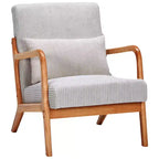 Mid-Century Modern Accent Chair Arm Chair Living Room Chairs with Pillow Upholstered Reading Chair with Solid Wood Frame & Living Room Bedroom Balcony