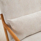 Mid-Century Modern Accent Chair Arm Chair Living Room Chairs with Pillow Upholstered Reading Chair with Solid Wood Frame & Living Room Bedroom Balcony
