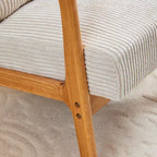 Mid-Century Modern Accent Chair Arm Chair Living Room Chairs with Pillow Upholstered Reading Chair with Solid Wood Frame & Living Room Bedroom Balcony