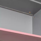 Twin Over Twin Bunk Bed Playful Kids House Bed with LED Lights, Storage Drawers & Staircase - ModernLuxe