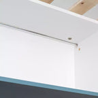 Twin Over Twin Bunk Bed Playful Kids House Bed with LED Lights, Storage Drawers & Staircase - ModernLuxe