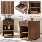 Meg 24 Tall 1-Drawer End Table with Built-In Charging Ports|HULALA HOME