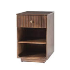 Meg 24 Tall 1-Drawer End Table with Built-In Charging Ports|HULALA HOME
