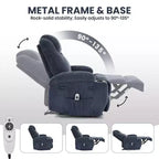 COZONY Adjustable Electric Recliner with 135 Tilt, Massage & Heat, Corduroy Cover & Tool-Free Assembly for Adults