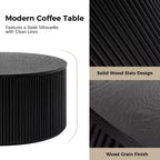Helena Modern 35.4 Round Coffee Table with Storage|HULALA HOME