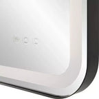 Uttermost Crofton Satin Black 30 x 40 Rectangular LED Wall Mirror