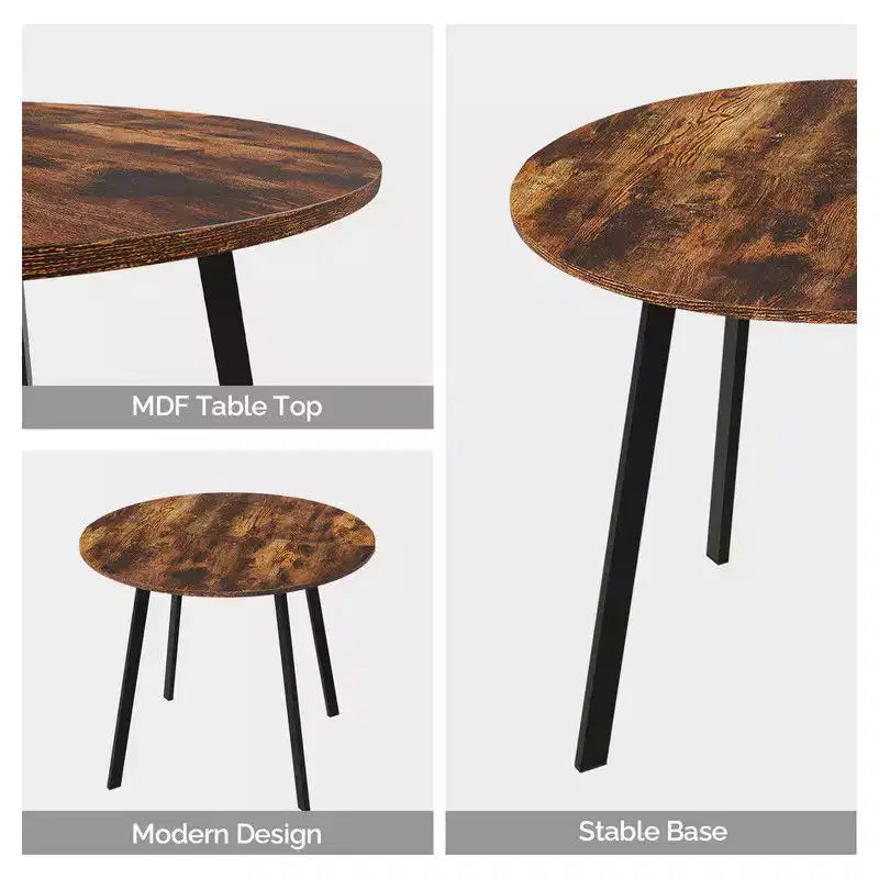 Karl Home 36''Modern Round Dining Table with Sturdy Metal Legs for Small Space Kitchen Table