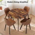 Karl Home 36''Modern Round Dining Table with Sturdy Metal Legs for Small Space Kitchen Table