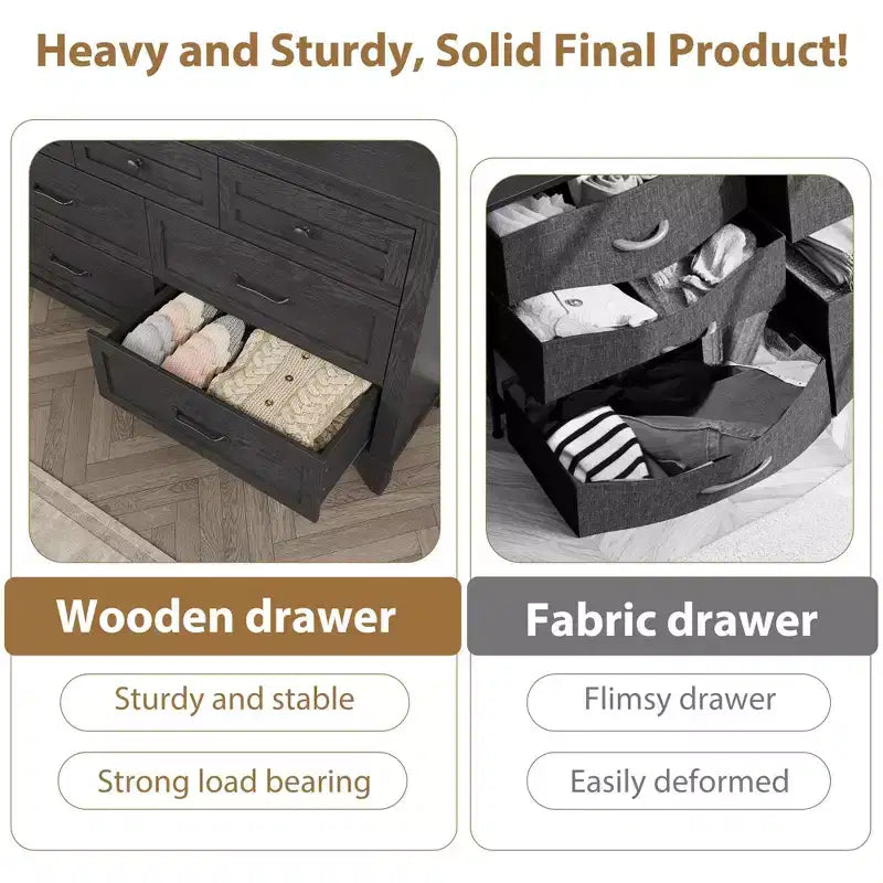7 Dresser for Bedroom, Freestanding Closet Organizer, for Living Room, Bedroom