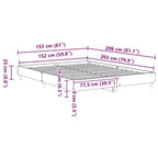 vidaXL Bed Frame 2 pcs 59.84 x 79.92 in Engineered Wood
