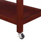 Breighton Home American Heritage 3 Tier Butcher Block Kitchen Cart with Drawers Mahogany