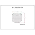 Brodie Round Braided Pouf - WyndenHall