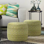 Brodie Round Braided Pouf - WyndenHall